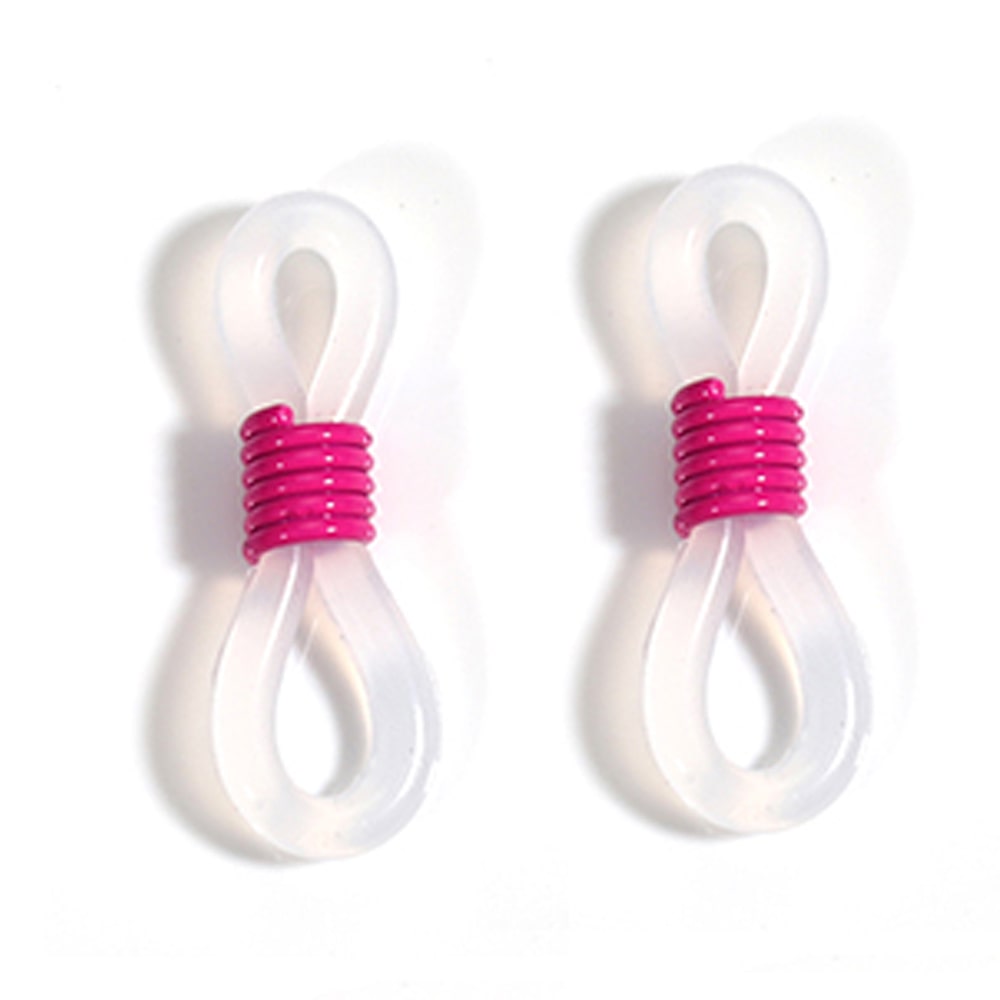 embout cordon lunettes rose fushia