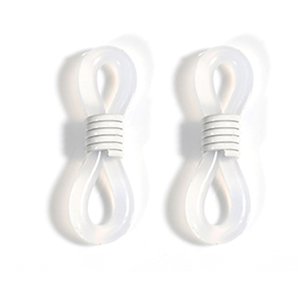 embout cordon lunettes transparent blanc