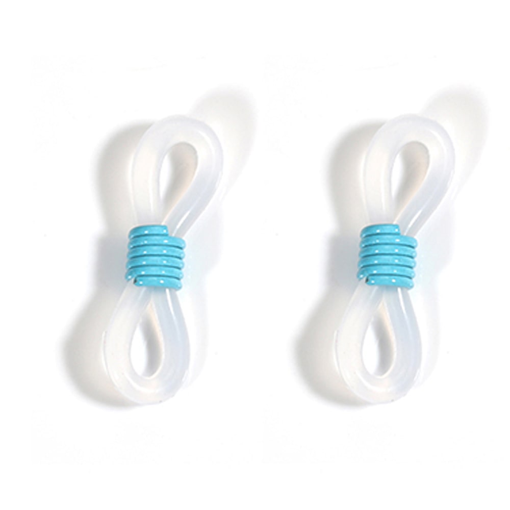 embout cordon lunettes bleu