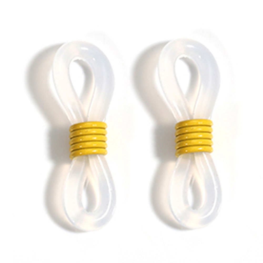 embout cordon lunettes jaune