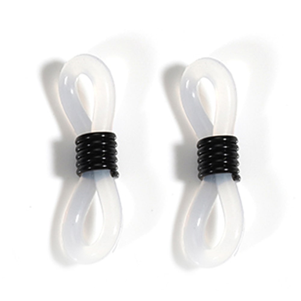 embout cordon lunettes transparent noir