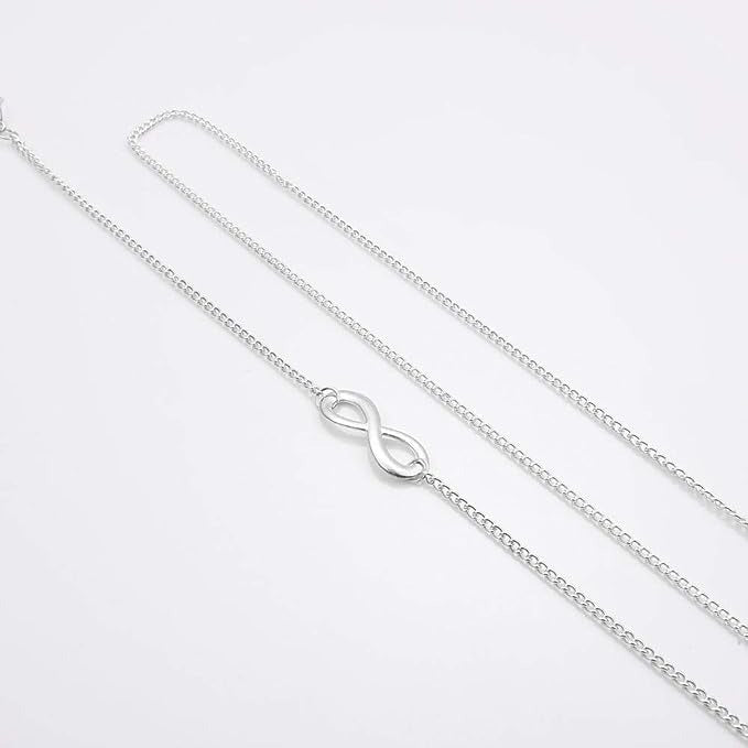 chaine lunette collier argent infini