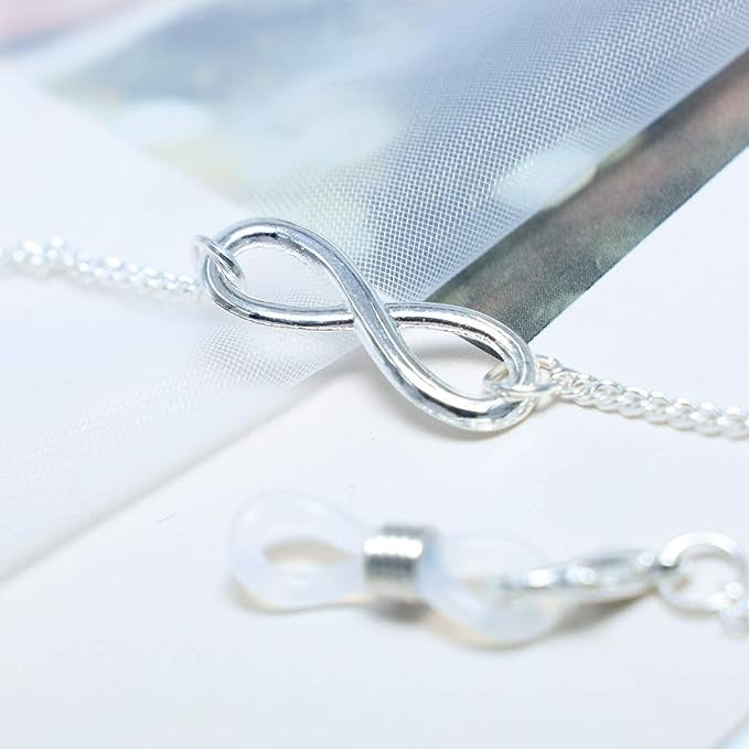 chaine de lunettes collier infini argent