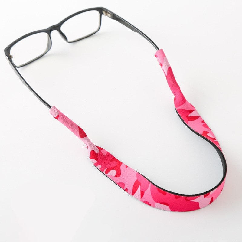 cordon lunette voile camouflage rose